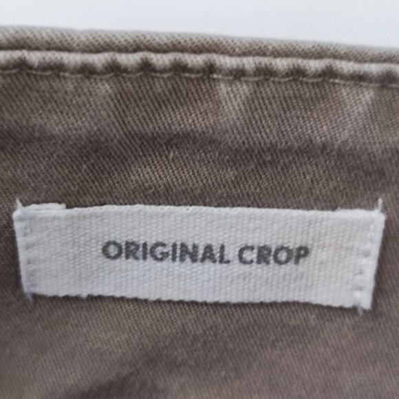 Loft Outlet pants original crop flat front casual / business casual tan size 10 - Picture 7 of 12